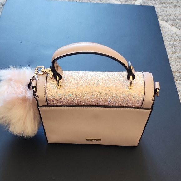 Aldo Glittering Pink Mini Bag with Plush Charm - Picture 3 of 14